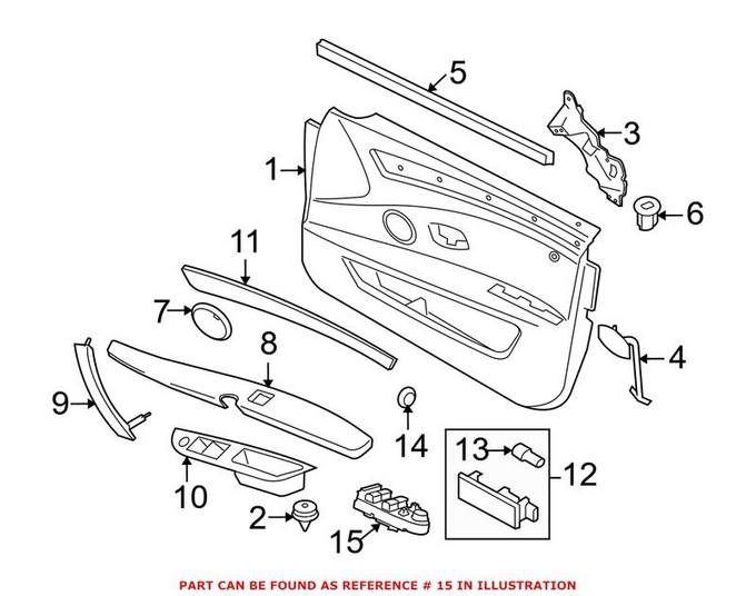 BMW Door Window Switch - Front Driver Left 61319122110